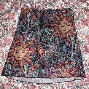 Sun and Moon Patterned Swim Coverup